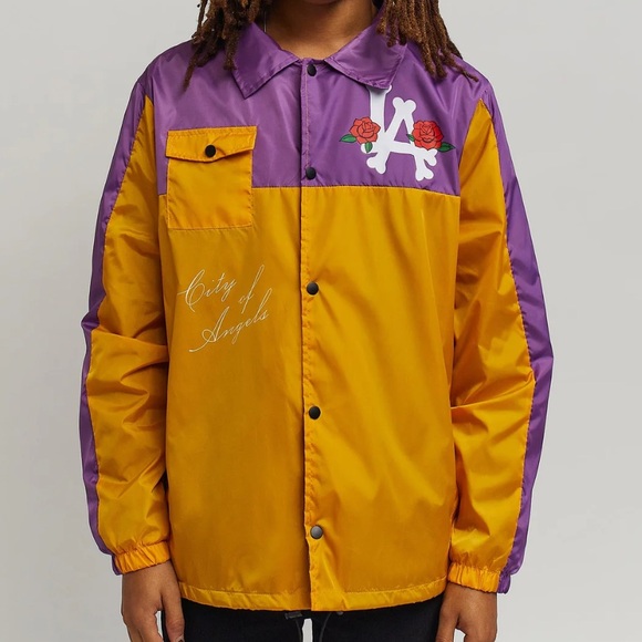 Purple/Gold City of Angels Stadium Jacket - Size XXL - Picture 4 of 8